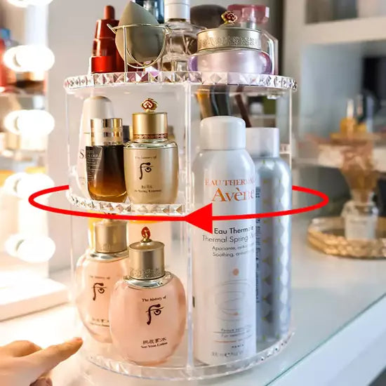 ORGANIZADOR DE MAQUILLAJE GIRATORIO 360